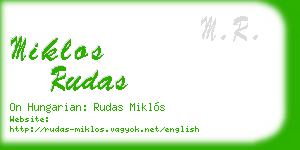 miklos rudas business card